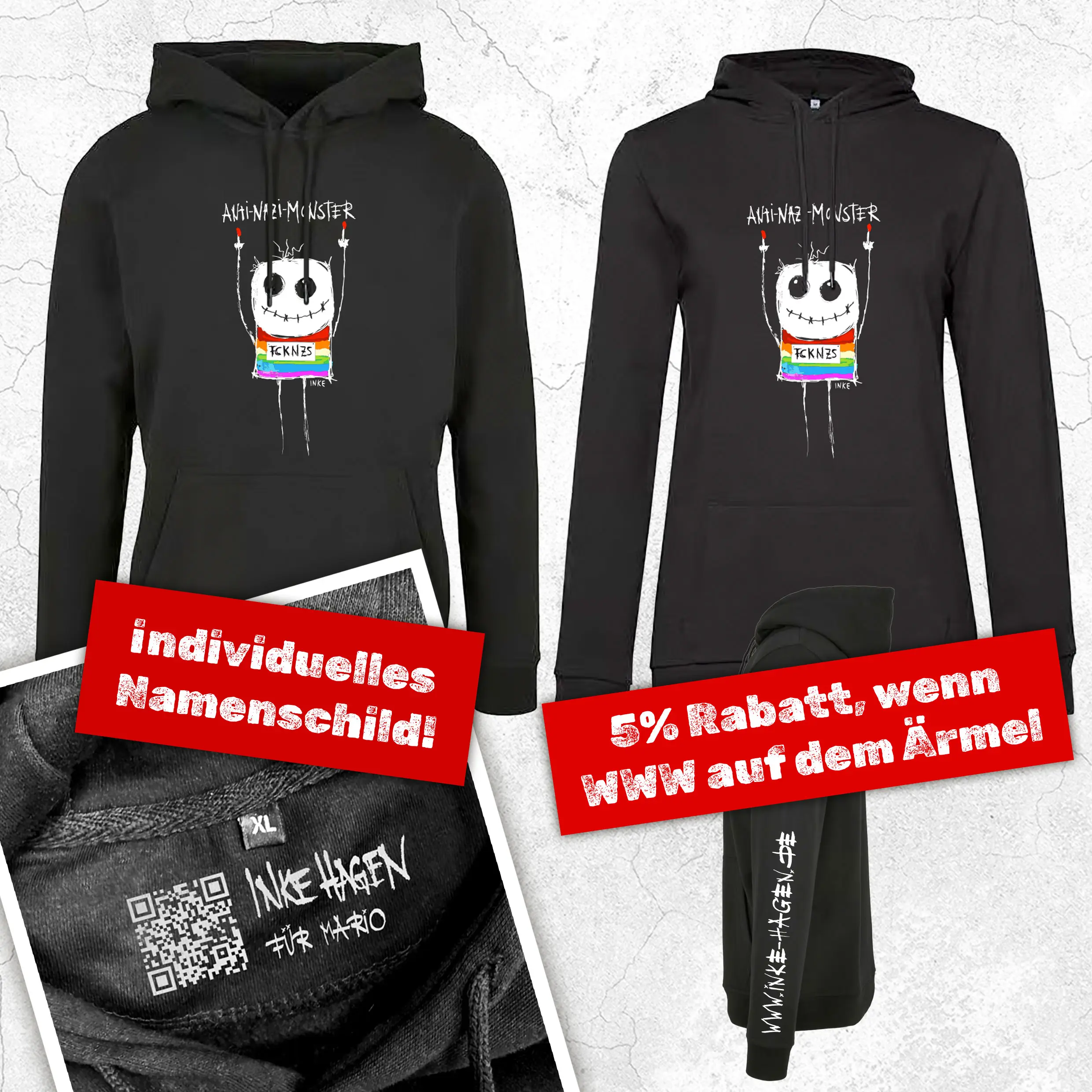 Inke Hagen Monster-Hoodies